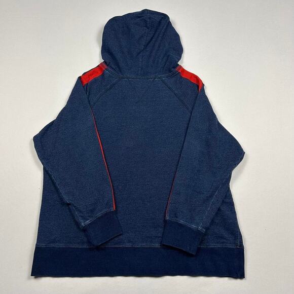 Vintage Tommy Hilfiger Navy and Red Zip Up Hoodie - Picture 3 of 6